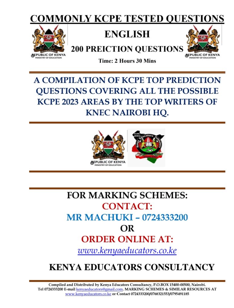 english-kcpe-commonly-tested-questions