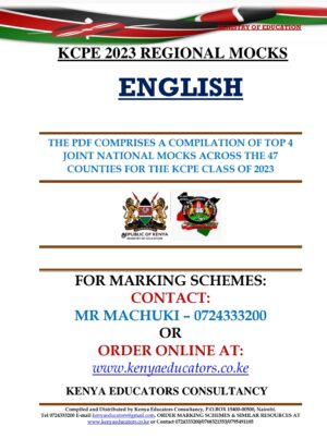 ENGLISH KCSE 2023 REGIONAL MOCKS QUESTIONS